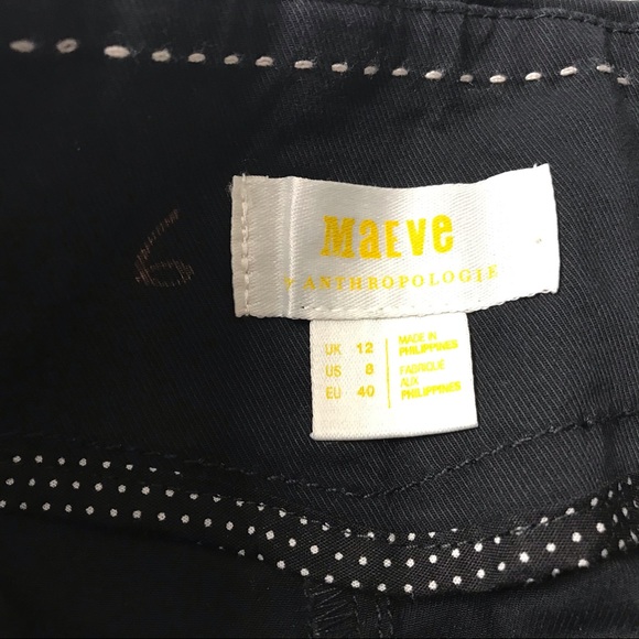MAEVE by Anthropologie Cigarette Pants Size 8 Black Women’s New 4123650590167 - Picture 3 of 9